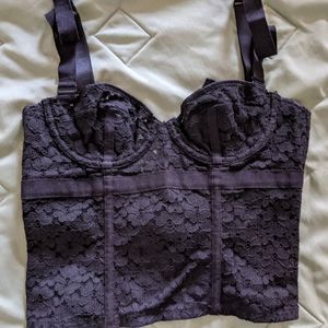 Sonia Rykiel for H&M black lace bustier 32/XS